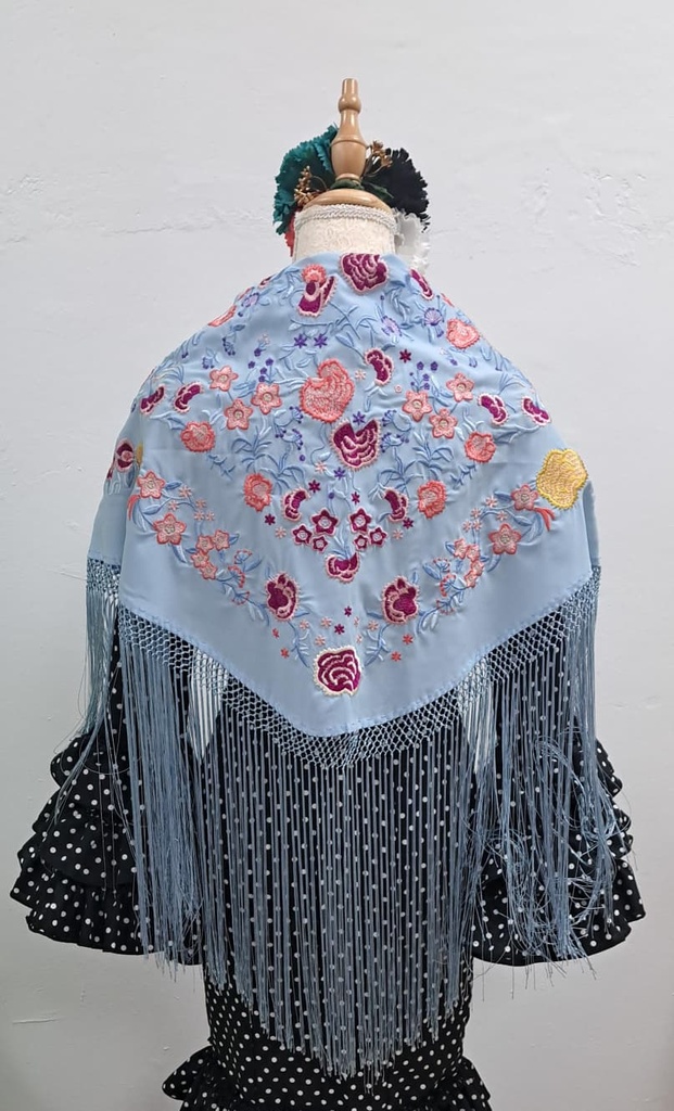 MANTÓN CELESTE