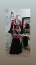 MANDIL + PICO NEGRO CON ESTAMPADO FLORAL