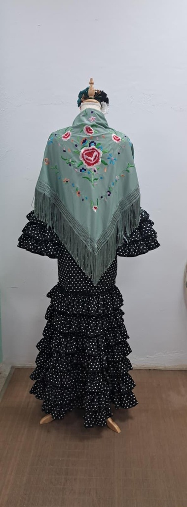 MANTÓN VERDE EMPOLVADO LOW COST (multicolor)