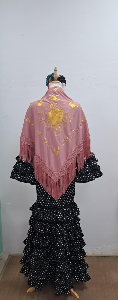 MANTÓN ROSA BEBE LOW COST (dorado)