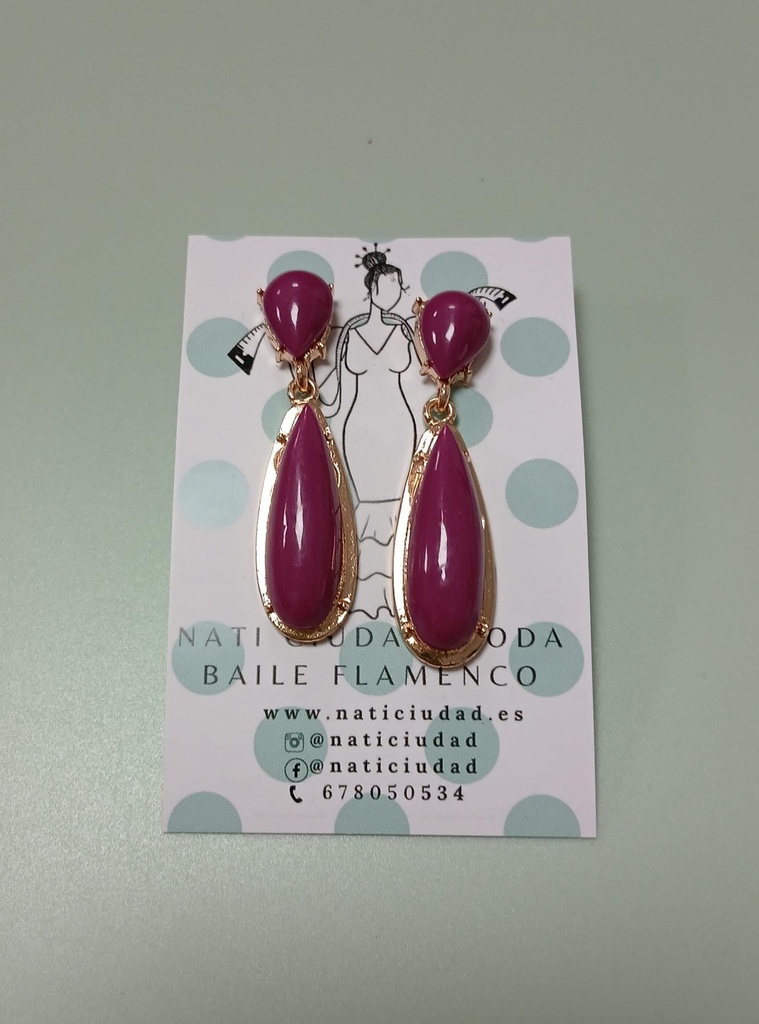 PENDIENTES LÁGRIMA YOLANDA (CORAL)