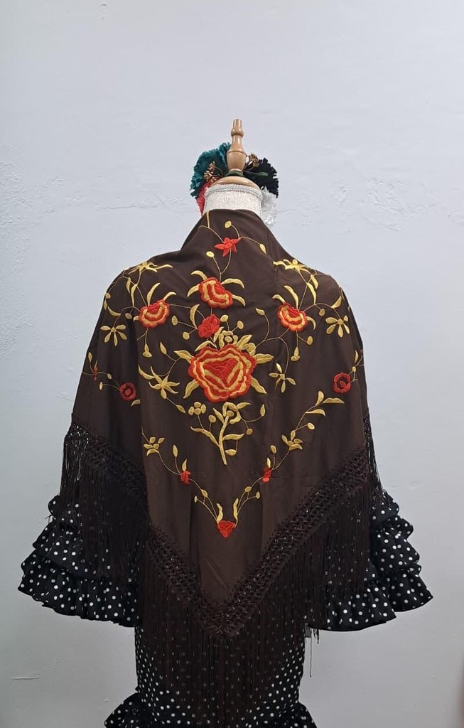MANTÓN MARRÓN LOW COST