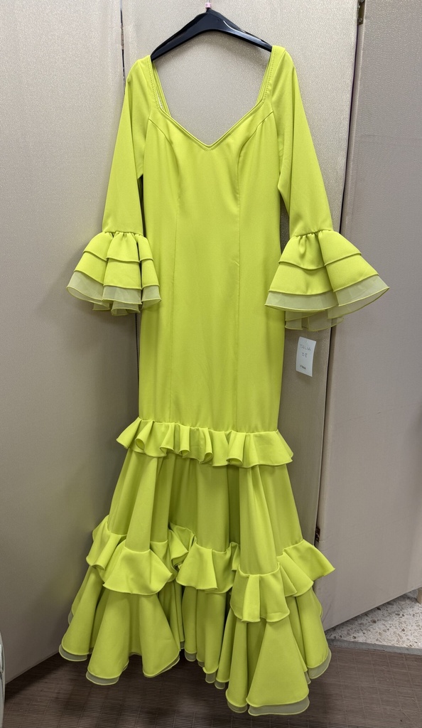 VESTIDO COLOR LIMA (38)